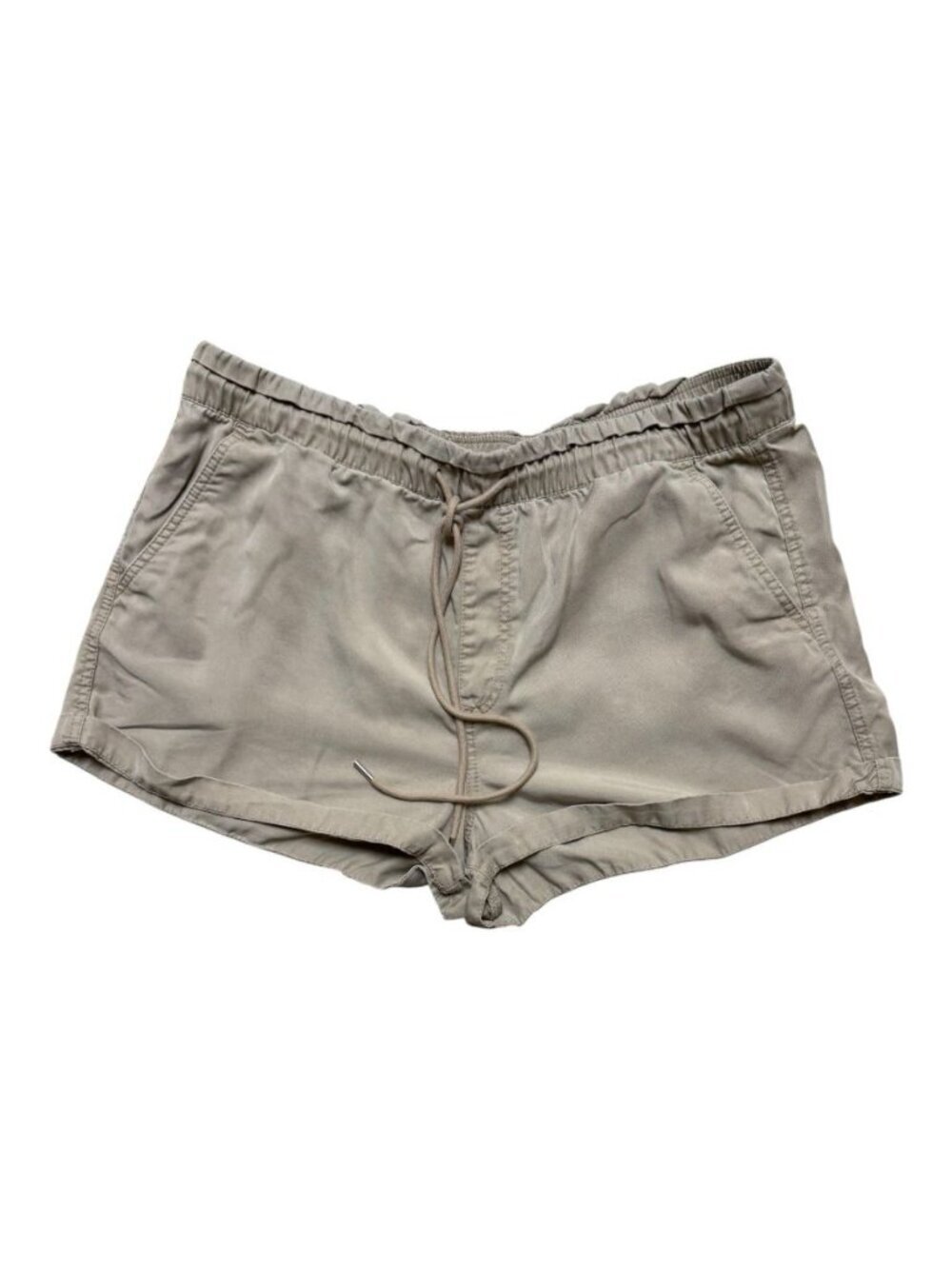 LOFT 100% Lyocell Pull-On Shorts Women’s XL Beige Drawstring Casual